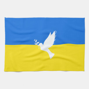 Support Ukraina Kitchen Towel Peace Dove Kökshandduk