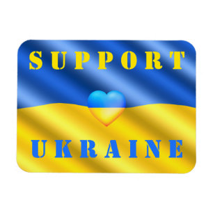 Support Ukraina Magnet Ukrainas Flagga - Frihet