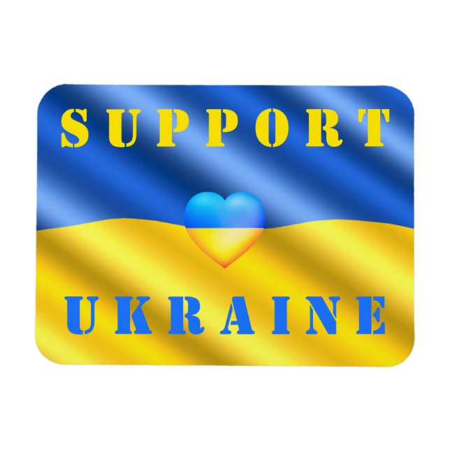 Support Ukraina Magnet Ukrainas Flagga - Frihet (Horisontell)