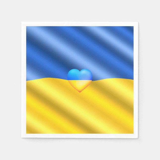 Support Ukraina Napkins Pappersservett (Framsidan)