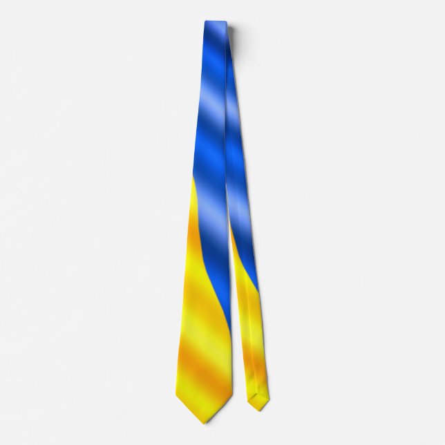 Support Ukraina Neck Tie Ukrainas Flagga - Frihet Slips (Framsida)
