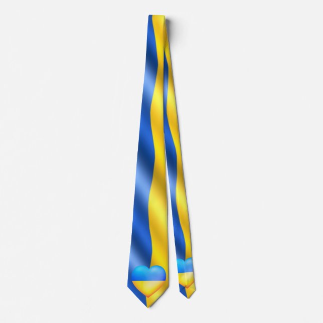 Support Ukraina Neck Tie Ukraine Flagga Heart Slips (Framsida)