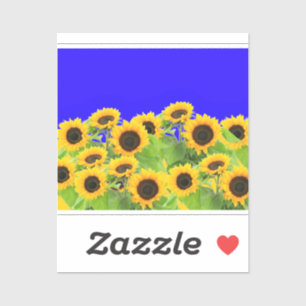 Support Ukraina Stickers Ukrainska Flagga Sunblomm Klistermärken