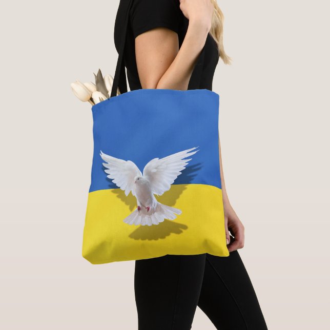Support Ukraina Tote Bag Tygkasse (Närbild)