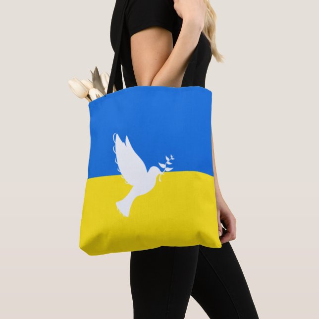 Support Ukraina Tote Bag Tygkasse (Närbild)