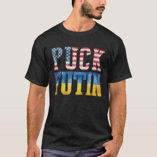 Support Ukraine I Stand With Ukraine Flag Puck Fut T Shirt