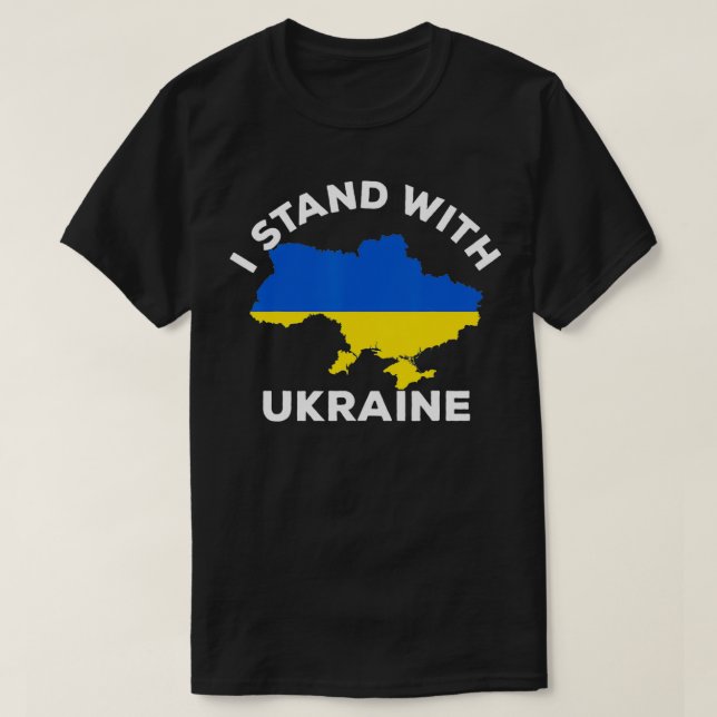 Support Ukraine I Stand With Ukraine Ukrainian Map T Shirt (Design framsida)