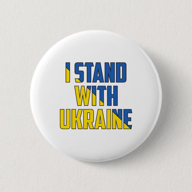 Support Ukraine I Stand With Ukraine Ukrainianflag Knapp (Framsida)