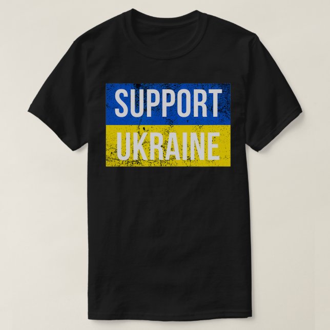 Support Ukraine Patriotic Ukrainian Flag for Men a T Shirt (Design framsida)