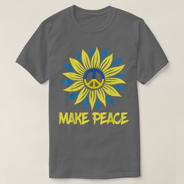 Support Ukraine Stand With Ukraine Ukrainian Flag  T Shirt (Design framsida)
