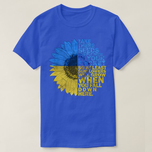 Support Ukraine Sunflower flag Ukraine I Stand Wit T Shirt (Design framsida)