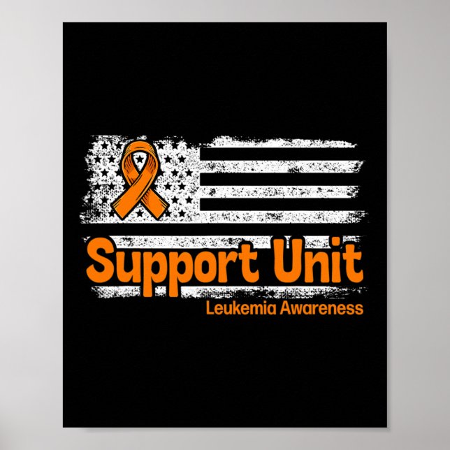 Support Unit Flagga Blood Cancer Leukemia Awarenes Poster (Framsidan)