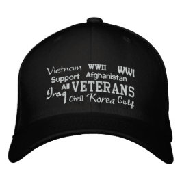 Support Veterans - Broiderad Hat Broderad Keps