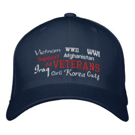 Support Veterans - Broiderad Hat Broderad Keps