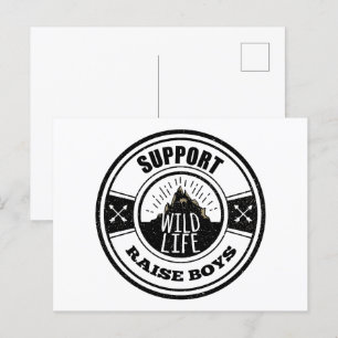 Support Vilda djur Raise Boys Vykort