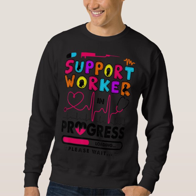 Support Worker under pågående sjuksköterskeverksam Lång Ärmad Tröja (Framsida)