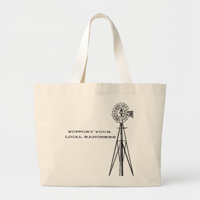 Support your local ranchers tote jumbo tygkasse (Framsidan)