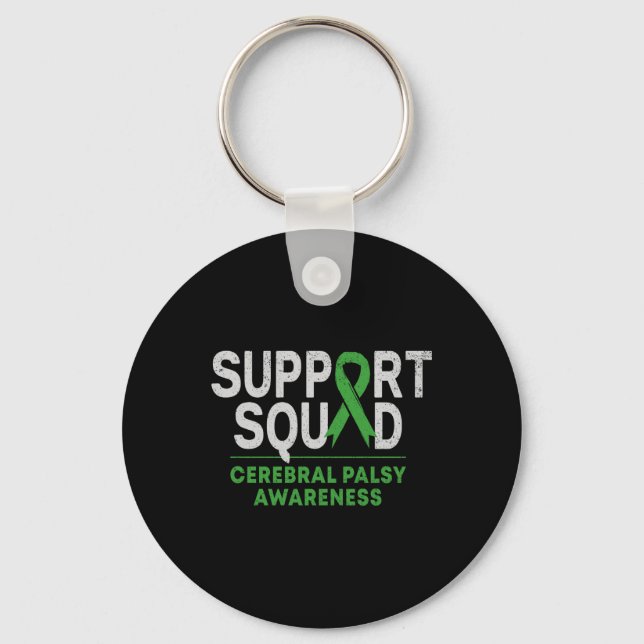Supportant Cerebral Palsy Awareness Month Cp Gr Nyckelring (Framsida)