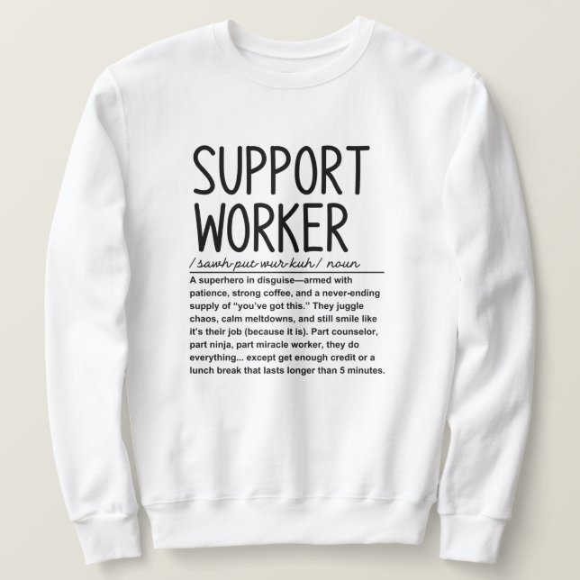 Supportarbetare Lång Ärmad Tröja (Design framsida)