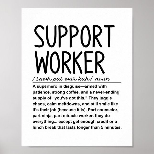 Supportarbetare Poster (Framsidan)