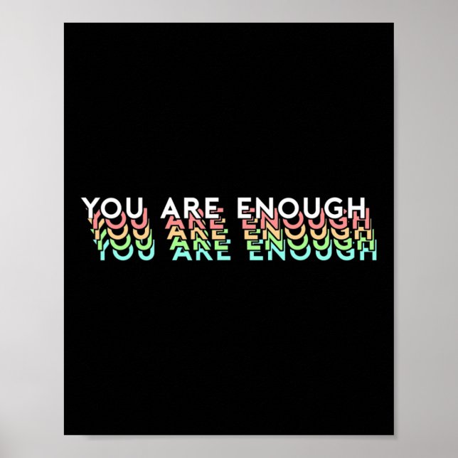 Supportcitat för psykisk hälsomedvetenhet som du ä poster (Framsidan)