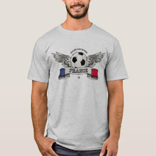 Supporter för landslag för frankrikefotbollfotbo t-shirt