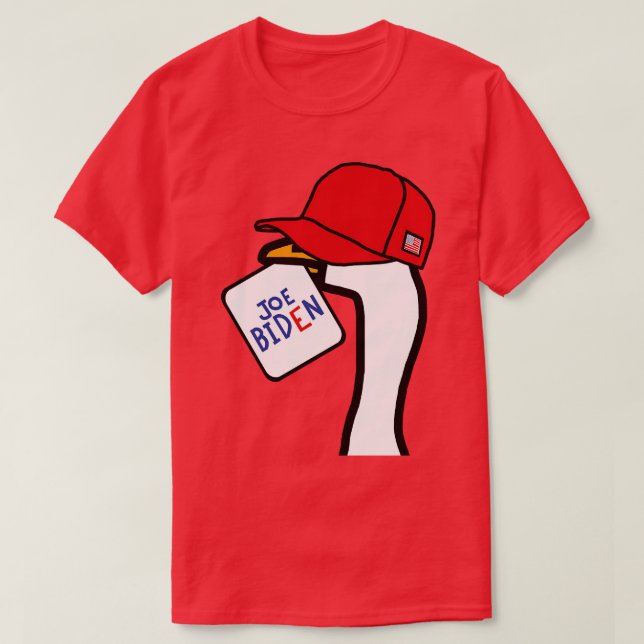 Supporter Goose in Hat with Joe Sign T Shirt (Design framsida)