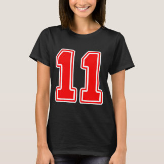 Supporter till rött sportlag nummer 11 t shirt