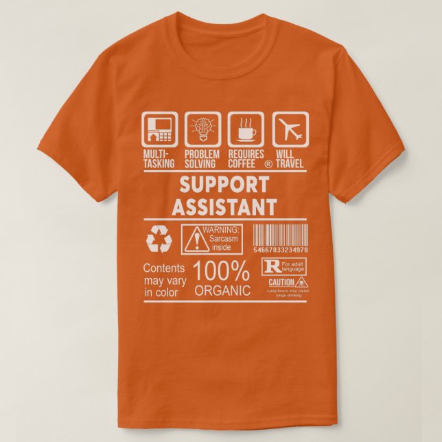 SUPPORTERA ASSISTANT NICE DESIGN T SHIRT (Design framsida)