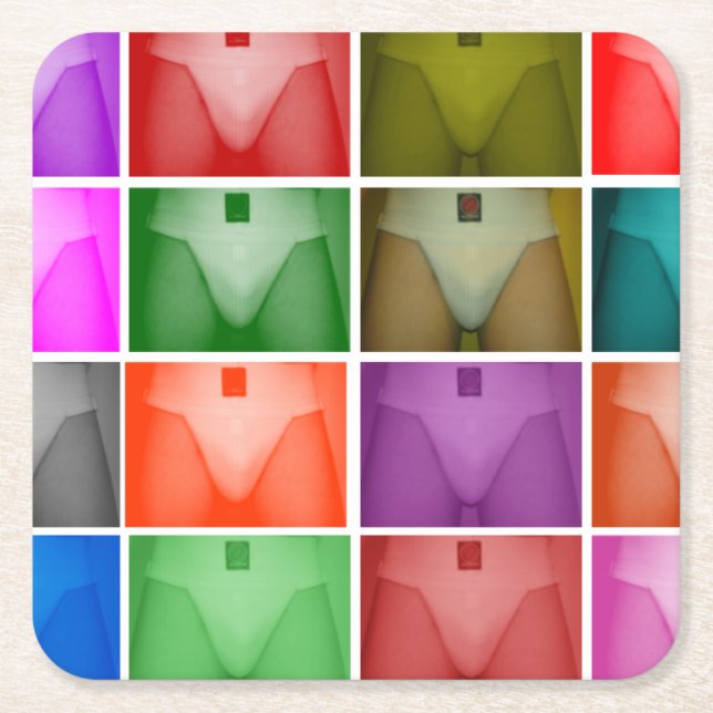 Supportern underlägg aka jocken fäster underlägg papper kvadrat (Framsidan)