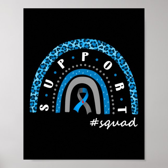 supportgrupp för diabetes regnbåge t1d t2d krigare poster (Framsidan)
