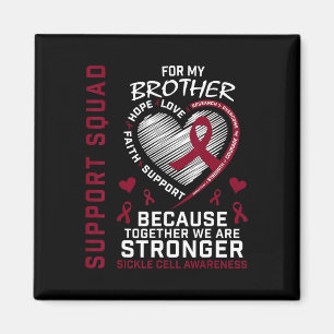 Supportgrupp för Sickle Cell Awareness Shirt Broth Magnet