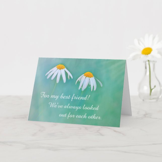 Supportkort för Friend Cancer Daisy Card Kort (Liten växt)