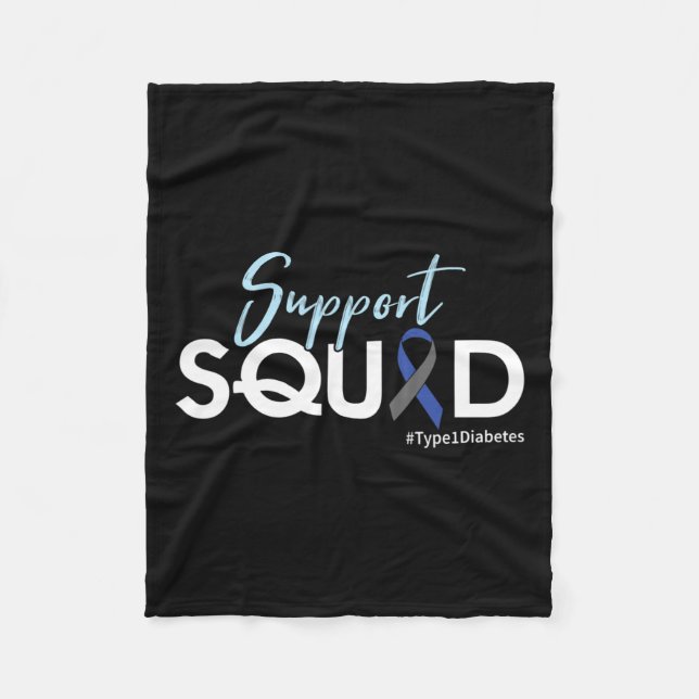 Supportruta - Medvetenhet om typ 1-diabetes Fleecefilt (Framsidan)