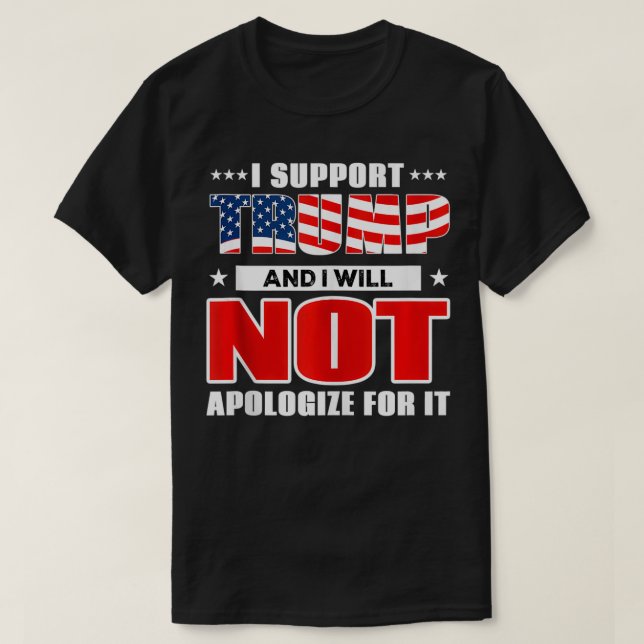 supporttrast för USA flagga T Shirt (Design framsida)