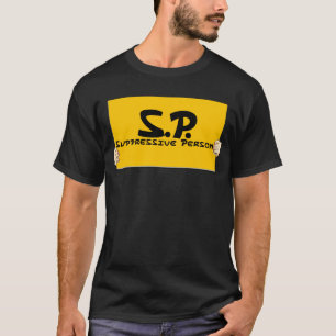 Suppressive person tee shirt