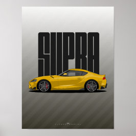 Supra MK5 - Gult - sportbil Poster