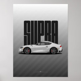 Supra MK5 - Silver sportbil Poster