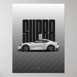 Supra MK5 - Silver sportbil Poster