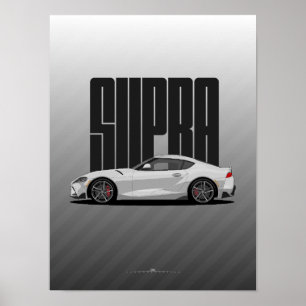 Supra MK5 - Silver sportbil Poster