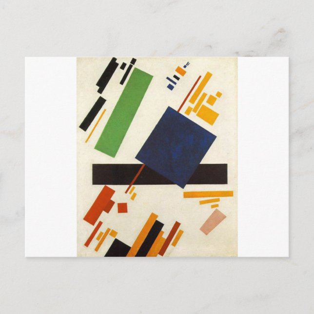 Suprematisk målning av Kazimir Malevich Vykort (Framsida)