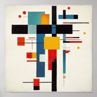 Suprematism Kors Affisch Konst