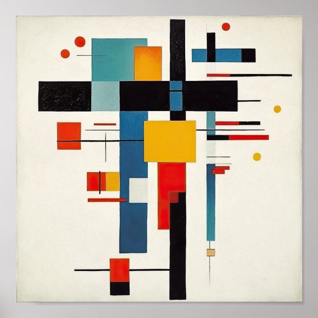 Suprematism Kors Affisch Konst (Framsidan)