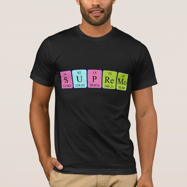Supremo Periodisk skjorta bord namn T Shirt (Framsida)