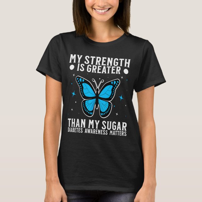 Suprt Diabetes Awareness Month Diabetes For Women  T Shirt (Framsida)