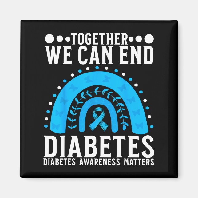 Suprt Diabetes Awareness Month For Diabetes Women  Magnet (Framsidan)