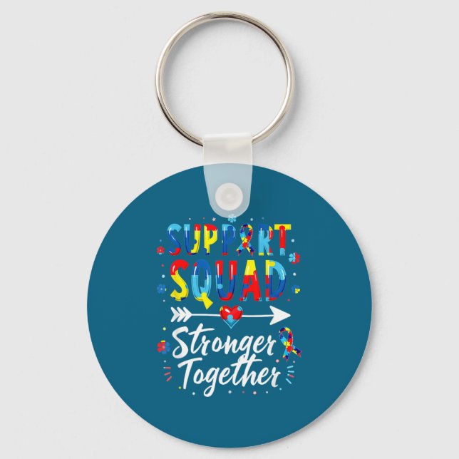Suprt Squad Aspergers Syndrom Medvetenhet  Nyckelring (Framsida)