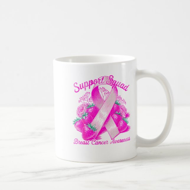Suprt Squad Breast Cancer Awareness Nk Ribbon Wome Kaffemugg (Höger)