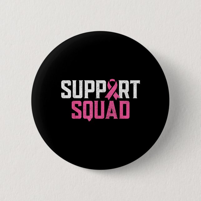 Suprt Squad Bröstcancer Krigare Bröstcancer Knapp (Framsida)