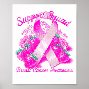 Suprt Squad Bröstcancer Medvetande Nk Band Kvinnor Poster